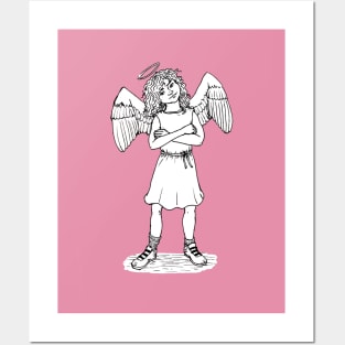 Sweet and Snarky Little Guardian Angel Posters and Art